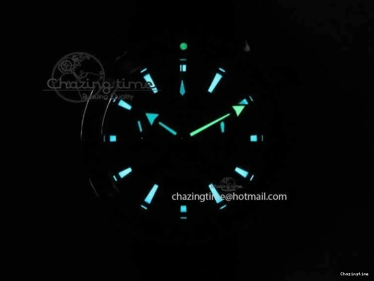 0203 Chic Planet Ocean Master Chrono 45mm SS OM 1:1 Best Edition Blue Dial On Blue Rubber Strap A 8172